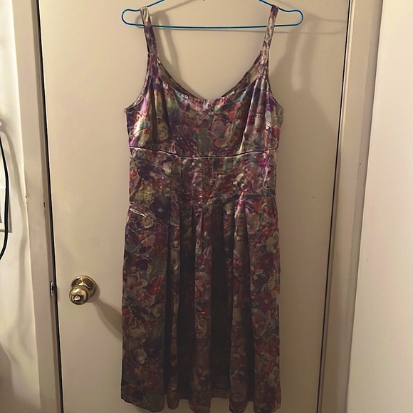 Silk midi dress - vintage - Picture 1 of 7